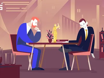 Dealing with lawyer character design flat flat 2.0 flat illustration hero illustration lawyer scene vector