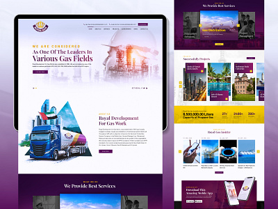 Royal Gas | Web design | UI/UX design branding design graphic design illustration logo design ui web design web development