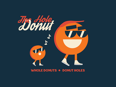The Hole Donut - Brand Identity & Logo Design brand identity brand identity design branding design donut donut shop donut shop logo illustration logo logo design restaurant logo retro retro design retro logo retro logo design