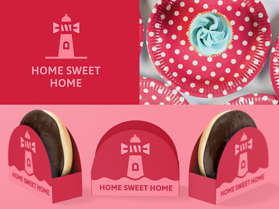 HOME SWEET HOME branding candy confectionery design graphicdesign lighthouse logo logodesign logomark logotype