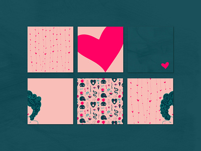 Love, Lola Backgrounds backgrounds brand brand identity branding cutesy design identity illustration inspiration logo pink social media templates witchy