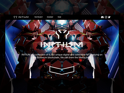 Initium ✱ NFT Collection - Landing page branding collection design landing page logo nft ui ux web3