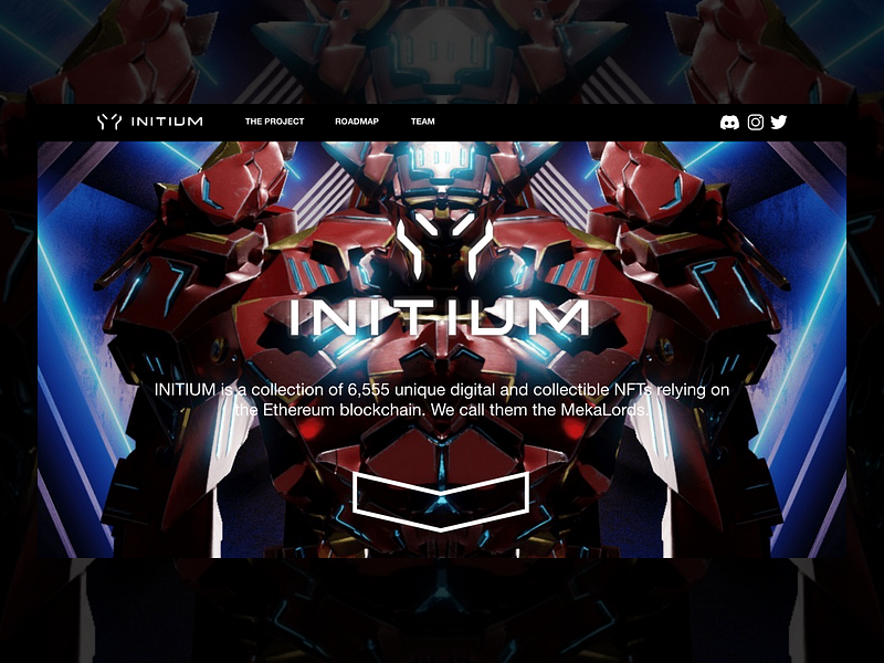 Initium ✱ NFT Collection - Landing page branding collection design landing page logo nft ui ux web3