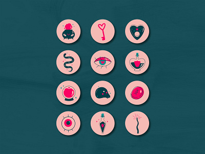 Love, Lola Icons brand brand identity branding cutesy design icons identity illustration inspiration logo pink stickers stories highlights witchy