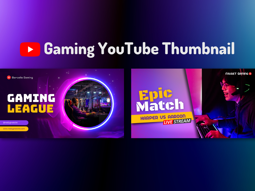 Gaming Youtube Thumbnail Design Template By Radek Hangradika Wardhana 