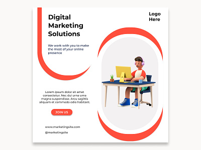 Digital Marketing solutions poster 2023 3d agency banner branding digital marketing solution effect figma graphic design logo maketing marketingposter marketingwebsite media socialmedia ui uiux designer website