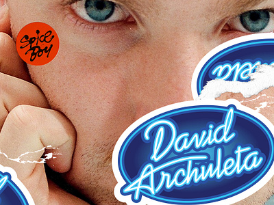 'David Archuleta' Single Cover Design album artwork branding breaker design lettering logo music sticker texture typography