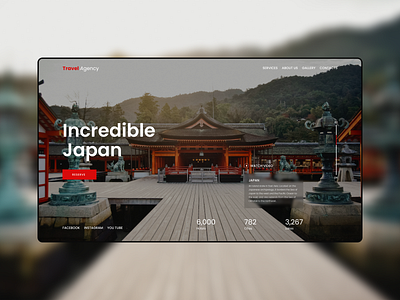 First Screen Travel Agency design desktop japan modern tokyo travel ui ui design ux web web design website