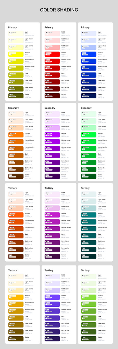 COLOR SHADING 3d animation app basic color branding color code color shad color theory design graphic design illustration logo motion graphics primary color secondary color tertiary color ui ux vector