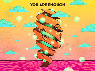 You are enough illustration vector vintage