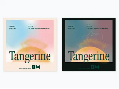 Overthinking Media - Tangerine Screening design graphic design social media