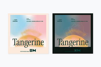 Overthinking Media - Tangerine Screening design graphic design social media