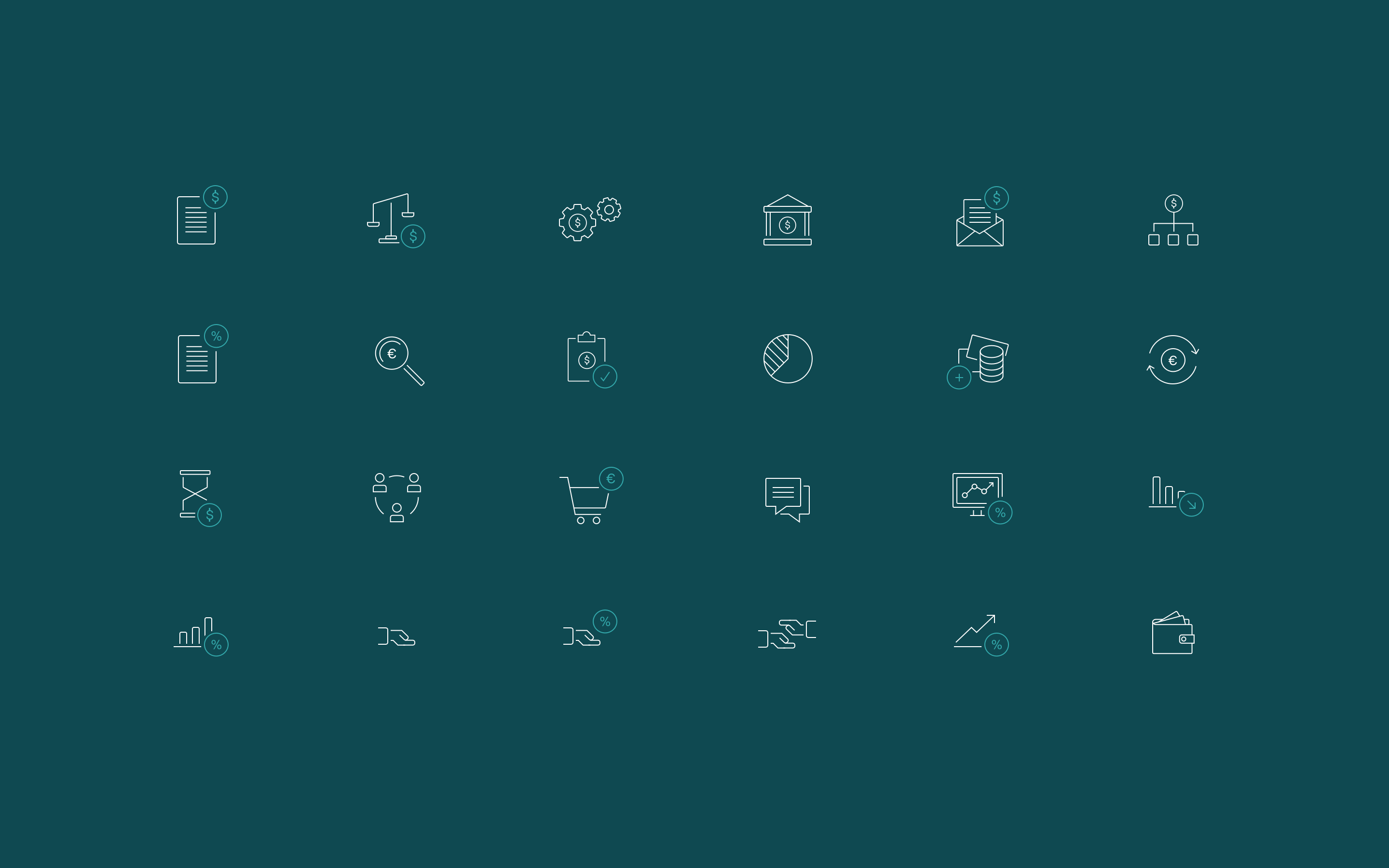 Credion AG Icon-Set flat icon design icon set icons illustration minimal two tone
