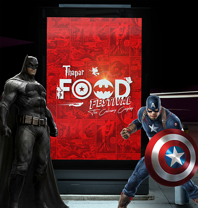 Super Hero Theme Logo branding college fest college festival dc fantasy food festival graphic design logo logo design marvel super hero