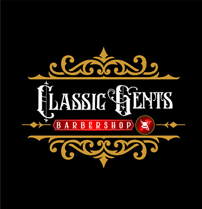 Classic Gents Barbershop brand identity branding branding design design graphic design logo logo design logo designer logo maker modern print design signature logo vector vector conversion vector logo