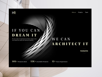 HR architecture agency - Landing Page architecture branding design landing page logo product design typography ui ui design ux ux design