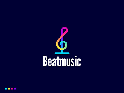 Beatmusic app icon band branding colorful logo creative entertainment logo logo mark logos media logo modern modern logo music music play logo musical logo symbol tech logo