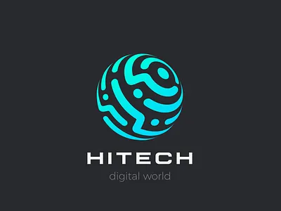 Hitech Sphere Logo brand identity branding design illustration logo logo design print design tech tech logo technology technology logo ui vector vector logo