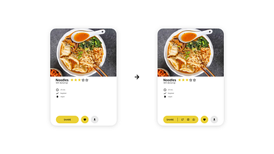 010 Social Share 010 adobe xd app design branding daily ui dailyui dailyui010 design food app graphic design share social social share socialshare ui