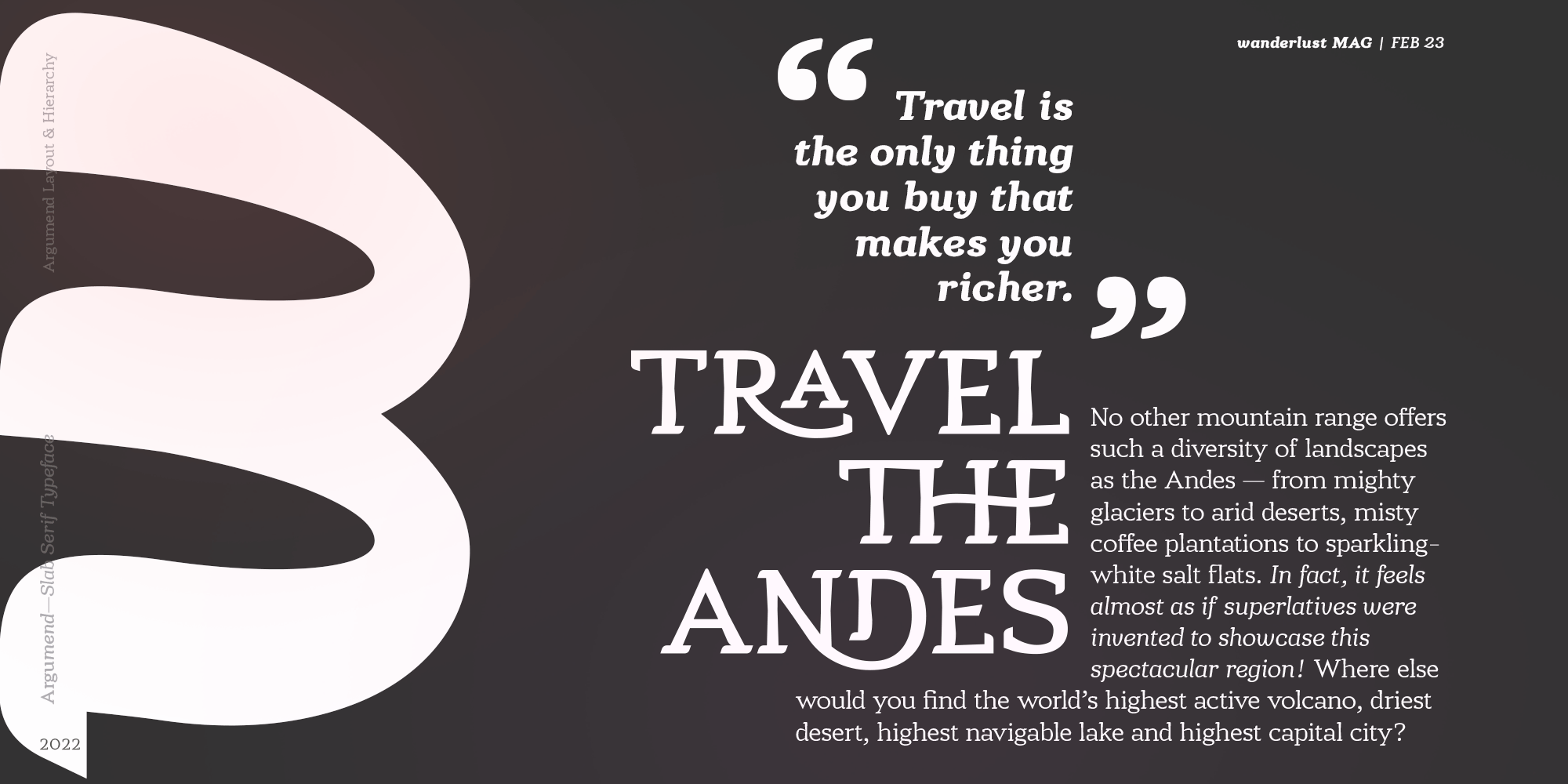 Argumend | A Humanistic Slab Serif Typeface font font design font foundry slab serif type typedesign typeface typeface design