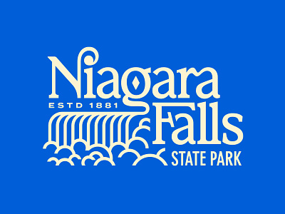 Niagara Falls apparel badge branding buffalo canada illustration lettering logo modern new york typography waterfall