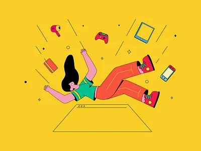 The Verge | Cyber Monday II adobe illustrator behance black friday character character design character designer cyber monday design dribbble flat character design flat design freelance illustrator girl character illustration illustrator procreate vector vector character vector illustration women character