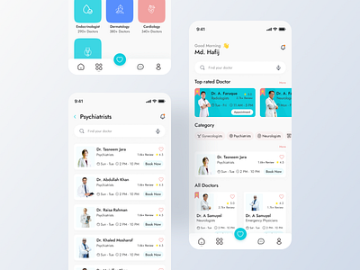 Doctor Appointment App appdesign doctorappointapp doctorappointment mobileapp uidesign uiux visualdesign