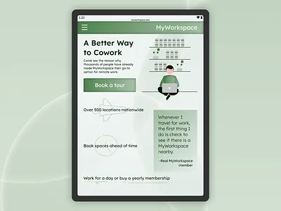 "MyWorkspace" Co-working UI Concept design graphic design ui ux