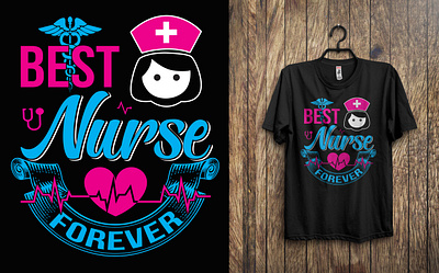Nurse T-shirt Design branding clinic design doctor graphic design heart heart rate hospital logo medicale medicine nurse t shirt nursing t shirt typography vector