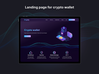 Web design for Crypto Wallet crypto wallet crypto web site figma landing page ui web design webflow