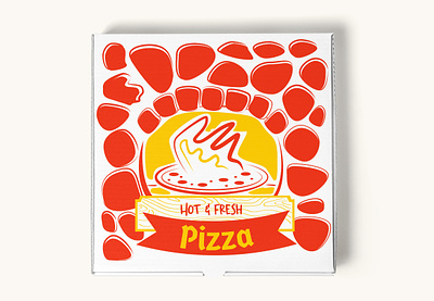 Generic Pizza Box fire package design pizza pizza box