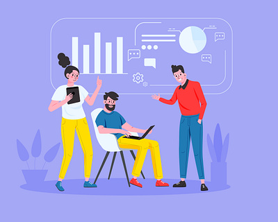 Teamwork design flat illustration teamwork vector