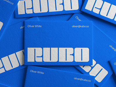 RUBO Logo & Business Card Design brand identity branding business card colorful happy letterform lettering logo logotype minimal minimalist modern playful stationary type typography wordmark