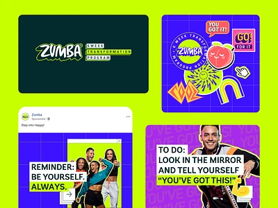 Zumba Brand Identity - Case Study brand agency brand design branding dance design agency fitness graphic design hakuna icons identity illustration logo sport vector visual identity zumba