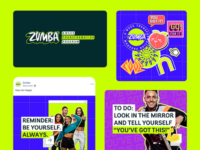 Zumba Brand Identity - Case Study brand agency brand design branding dance design agency fitness graphic design hakuna icons identity illustration logo sport vector visual identity zumba