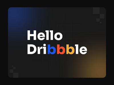 Hello Dribbble👋 app branding design hello hello dribbble typography ui ux