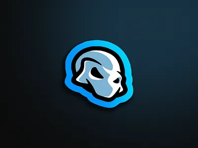 Skull 03 art blue branding cool creative design gaming graphic design illustration logo mascot mascot logo skull skull logo skulls sports sports logo ui vector