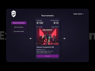 Online eSports And Gaming Tournaments web Template - UpLabs