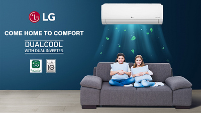 LG AC Banner Design branding graphic design