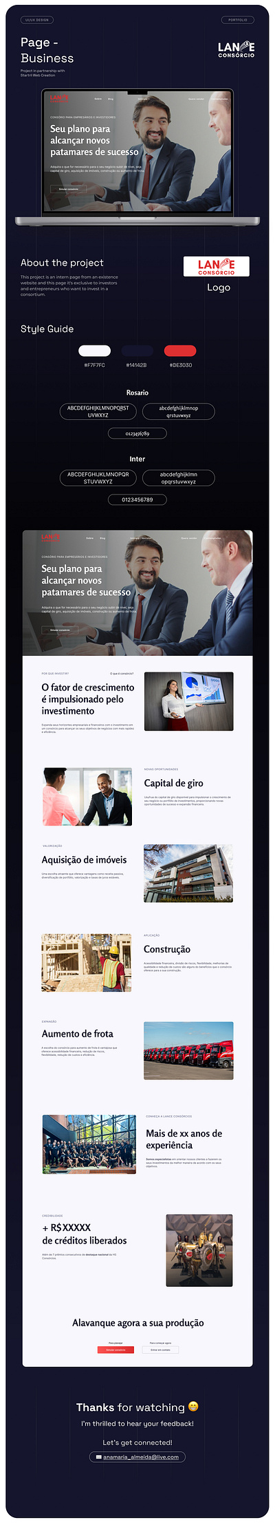 Page Business business consortium design figma graphic design ui webdesigner website