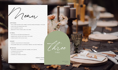 Wedding menu design graphic design illustration menu menu design typography ui wedding wedding design