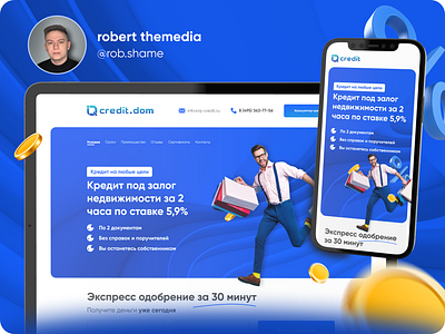 Landing Page for finance company | Credit Broker bank branding broker credit design finance graphic design landing page loan ui ux web design
