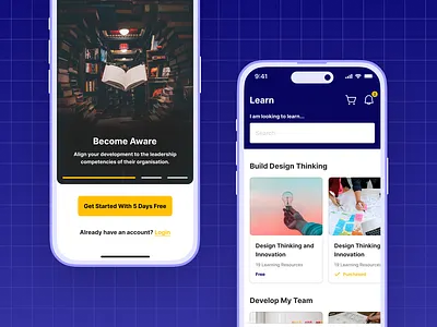 Leadership Centre App UI Design Concept