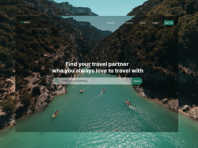 Landing Page Travel Companion branding design figma homepage landingpage travel trip typography ui ux web webdesign wepage