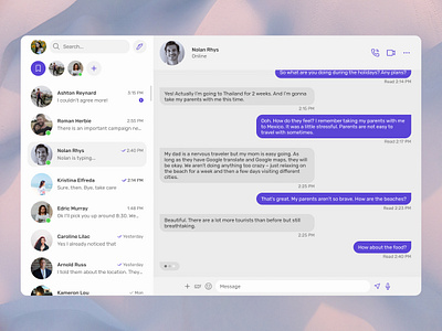 Direct Messaging | Daily UI Challenge 013 app branding challenge daily ui dayli ui challenge design desktop directmessaging figma messaging messenger ui user ux webdesign