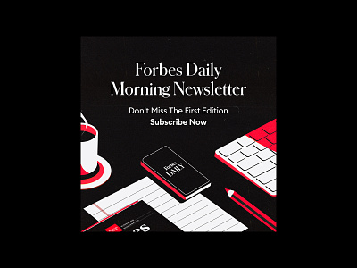 Illustration for Forbes Daily flat forbes illustration minimal vector