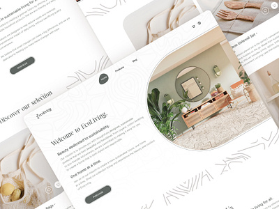 Day 12 I UI Challenge I E-commerce Landing Page branding colors e commerce earthy tones eco friendly landing page moodboard natural natural texture pattern sustainable product ui design visual branding webdesign website