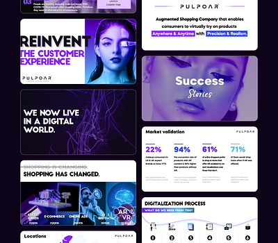 PulpoAR Sales Deck branding datavisualization graphic design infographic pitchdeck presentationdesign salesdeck ui