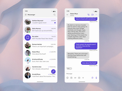 Direct Messaging | Daily UI Challenge 013 android app branding challenge daily ui dayli ui challenge design directmessaging figma messaging messenger mobile mobileapp mobileversion ui user ux webdesign