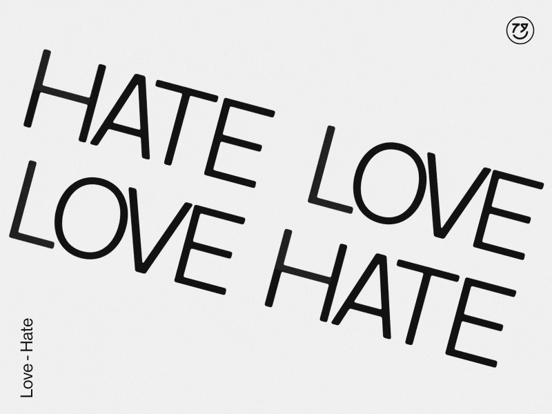 Love - Hate (2) by Holke79 on Dribbble
